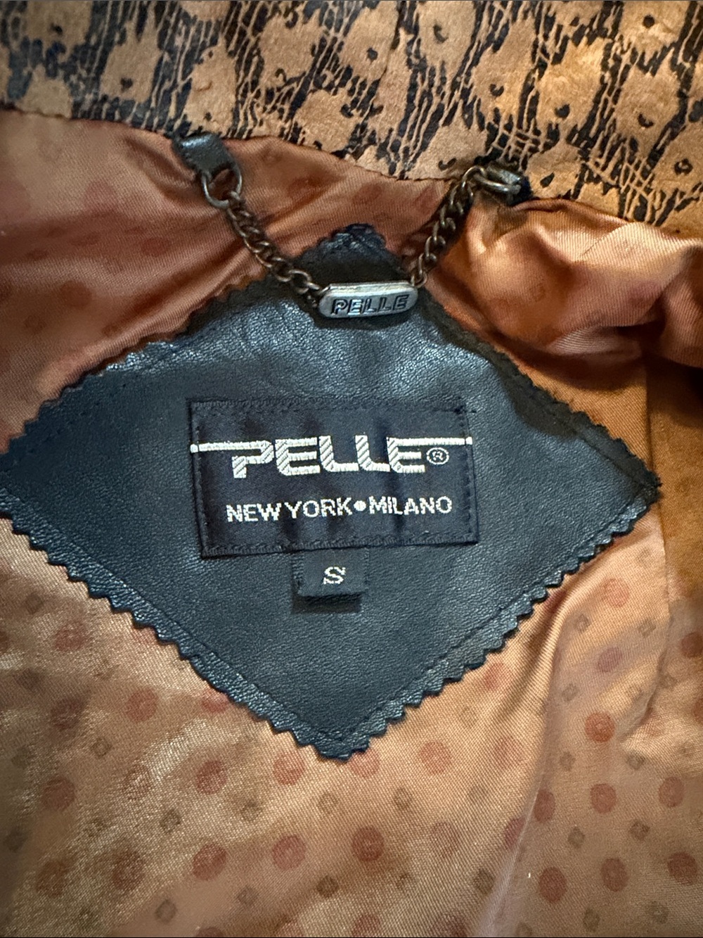 Vintage Pelle Pelle Milano NY Black Leather Jacket with Brown Accents 80s 90s - Picture 3 of 5